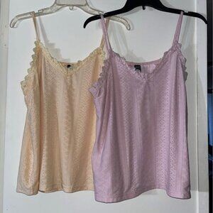 Two Pastel Camisole Style Tops, size 12